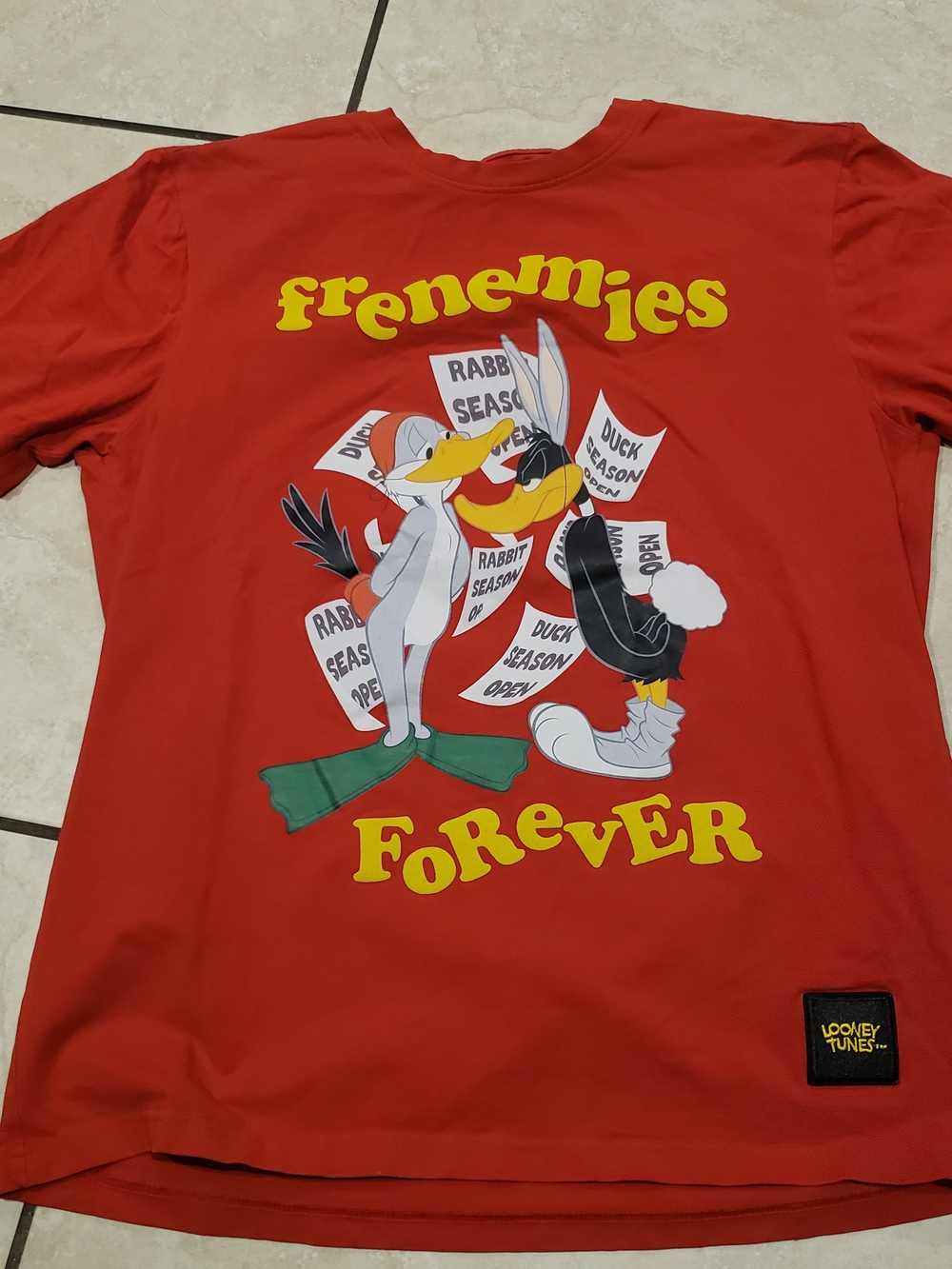 Warner Bros. Looney Tunes Red Tee with Yellow Graphic